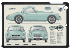 MGA 1600 Coup (wire wheels) 1959-61 Small Tablet Covers